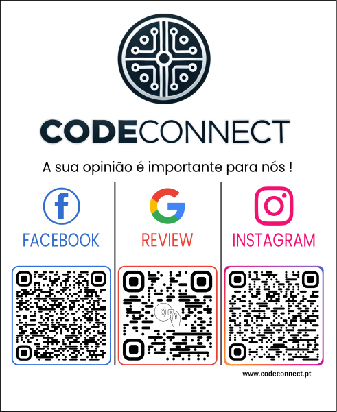 placa qrcode branca degrade nfc codeconnect